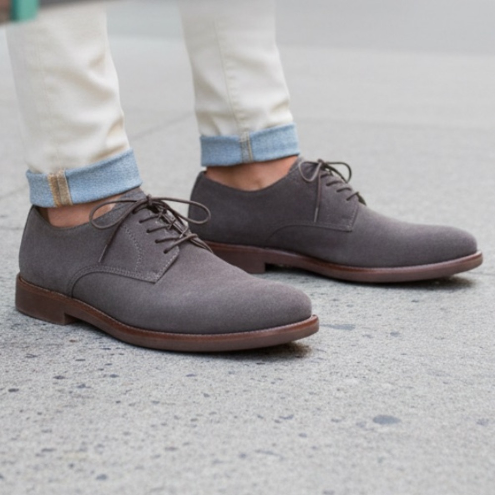 ✨🆕✨Ashton Grey Collection “Spear” Suede Leather Lace-up Oxford Gray Size: 9.5